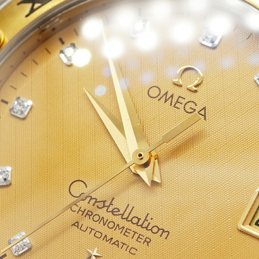 Omega Constellation Two-Tone Diamond 1202.15 Gold Dial Men's Watch — Good