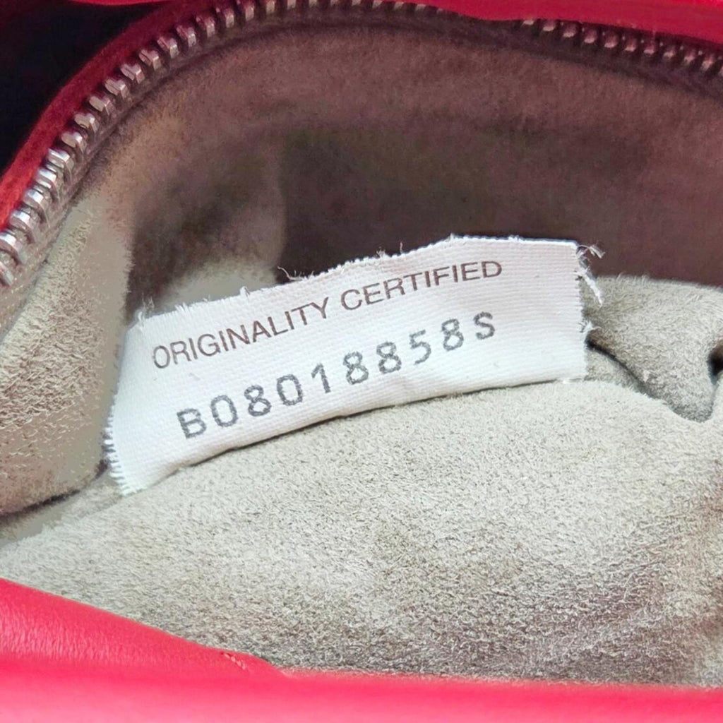 BOTTEGA VENETA Olympia Intrecciato Chain Shoulder Bag in Red Lambskin for Men and Women