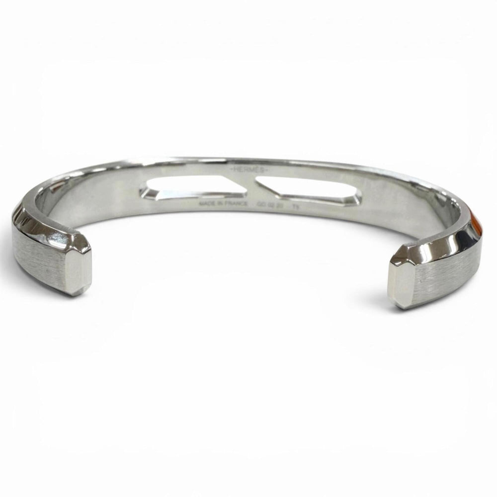 HERMES Delta Cuff Metal T5 Bangle Bracelet, 2020 Model, Silver, Made in France, Men's/Women's Accessory, Comes with Box and Dust Bag — Like New