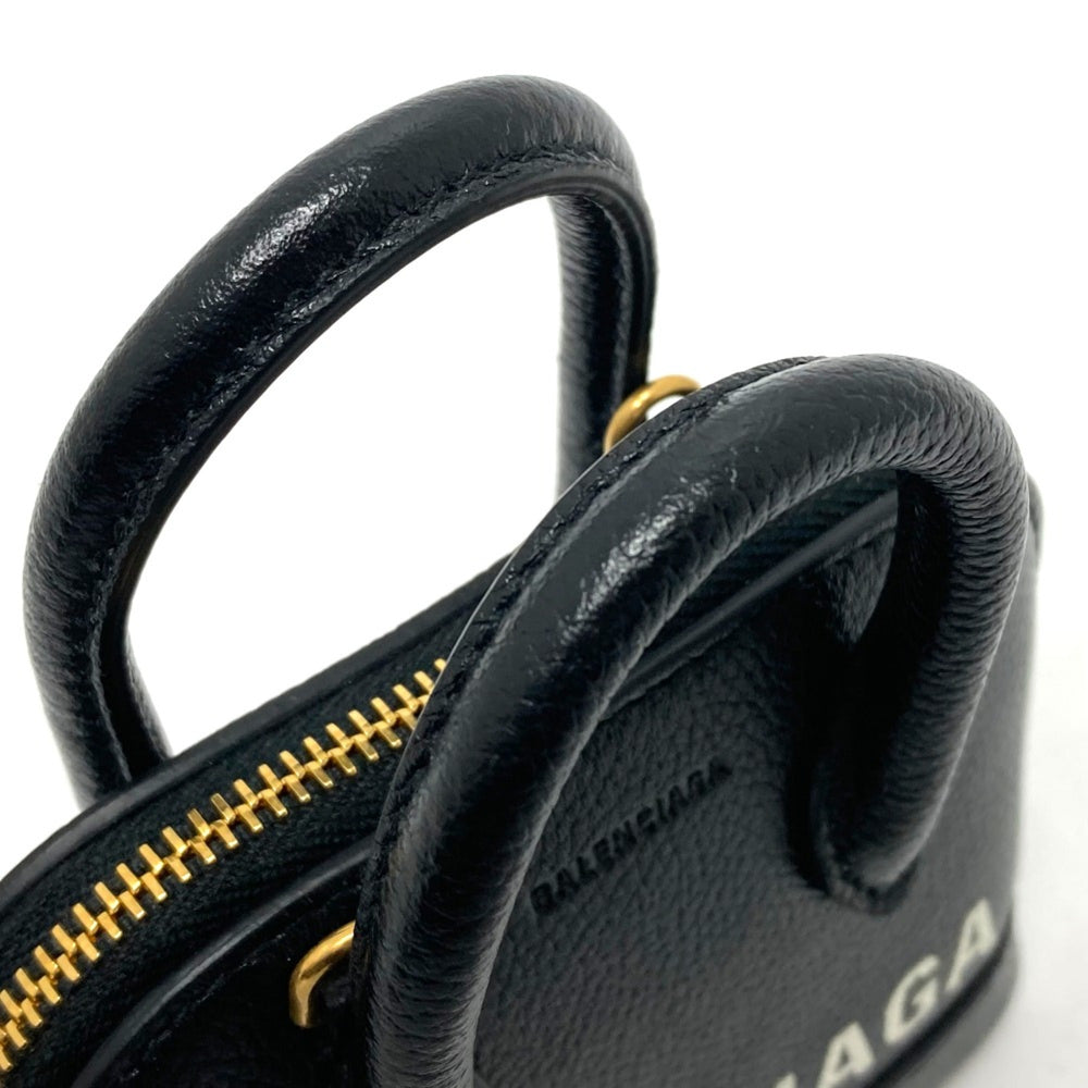 Balenciaga 639756 logo Bag 2WAY Hand Bag Shoulder Bag Black GoldHardware — Like New