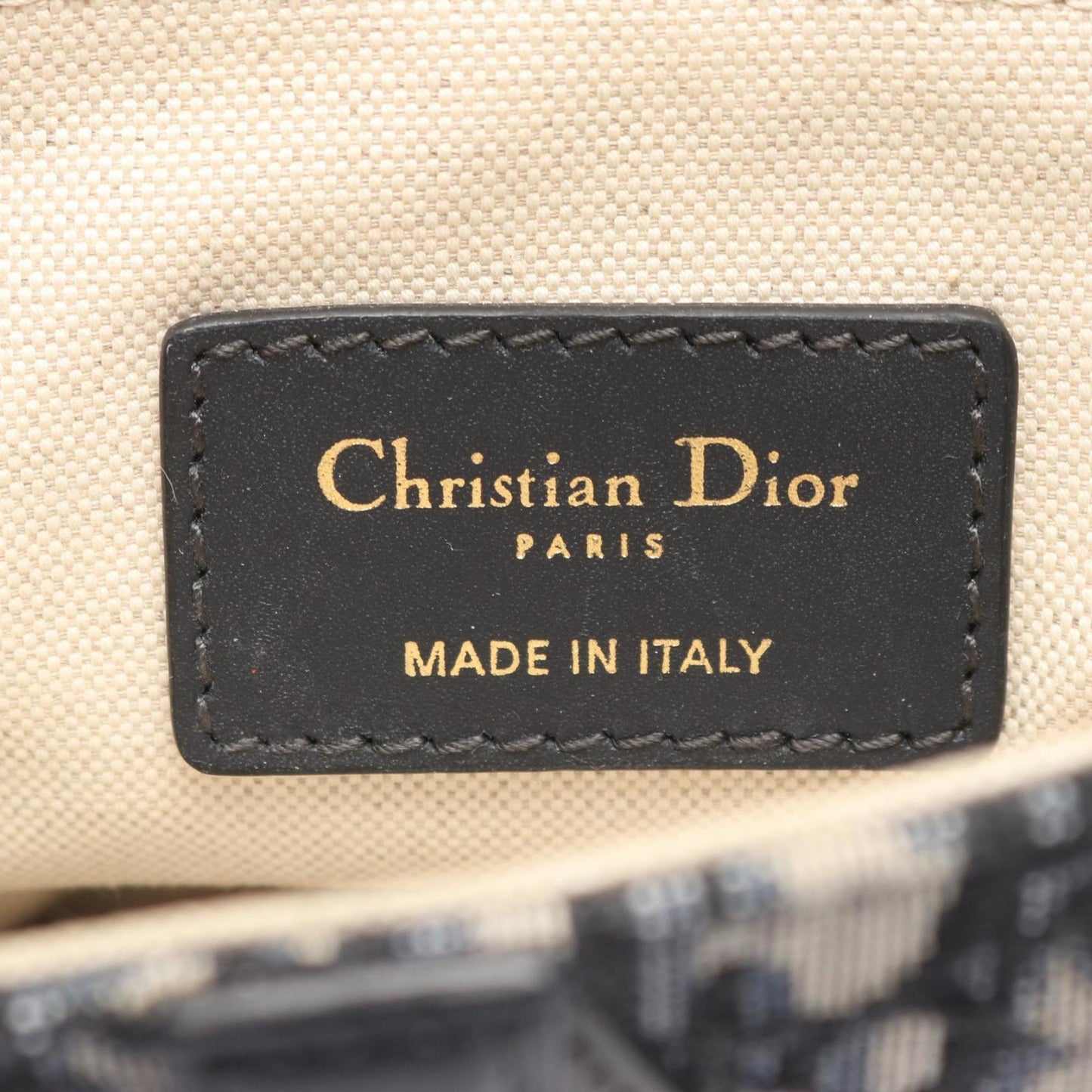 Christian Dior Dior Saddlebag Mini Oblique Jacquard Handbag Canvas Leather Women's Bag Beige Navy Black