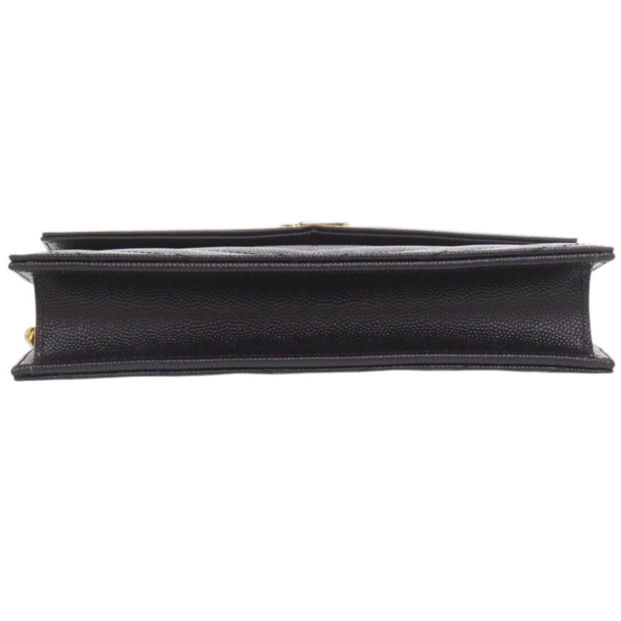 Yves Saint Laurent Like new Saint Laurent Paris Cassandra Envelope Wallet with Chain 742920, black leather chain shoulder bag, 1490 — Like New