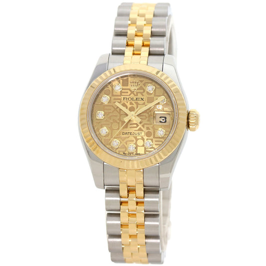 Rolex 179173G Datejust 10P Diamond Watch Stainless Steel SSxK18YG Ladies ROLEX