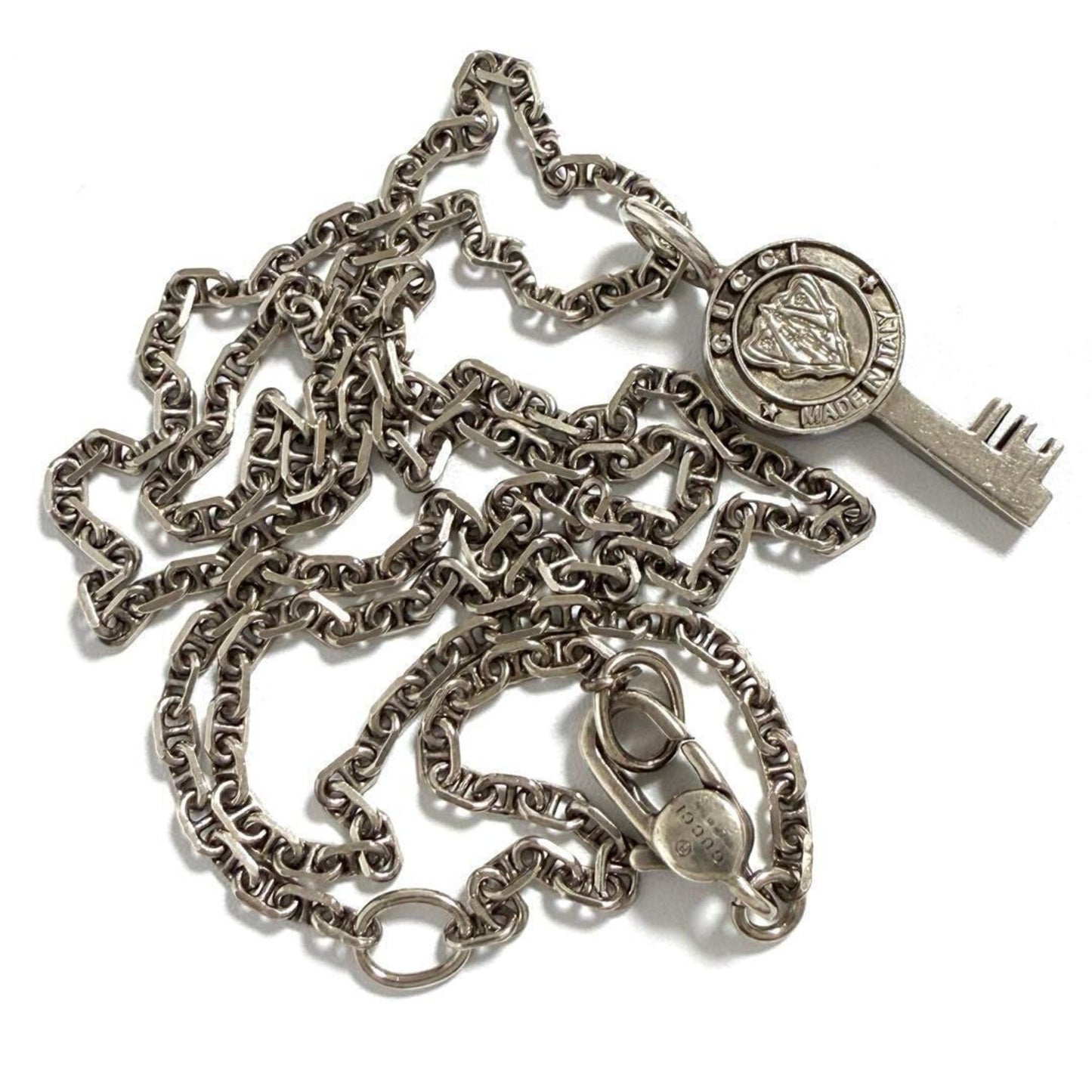 Gucci Men's Women's Crest Key Pendant Necklace 925