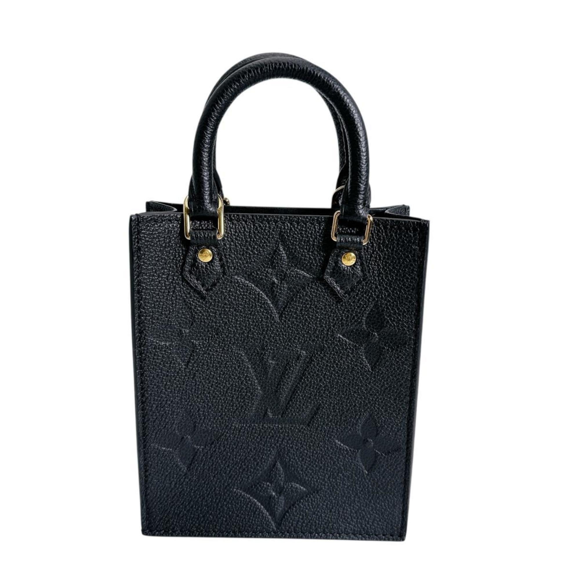 Louis Vuitton Petite Sac Plat Monogram Empreinte Shoulder Bag M81417 Black — New - Store Return