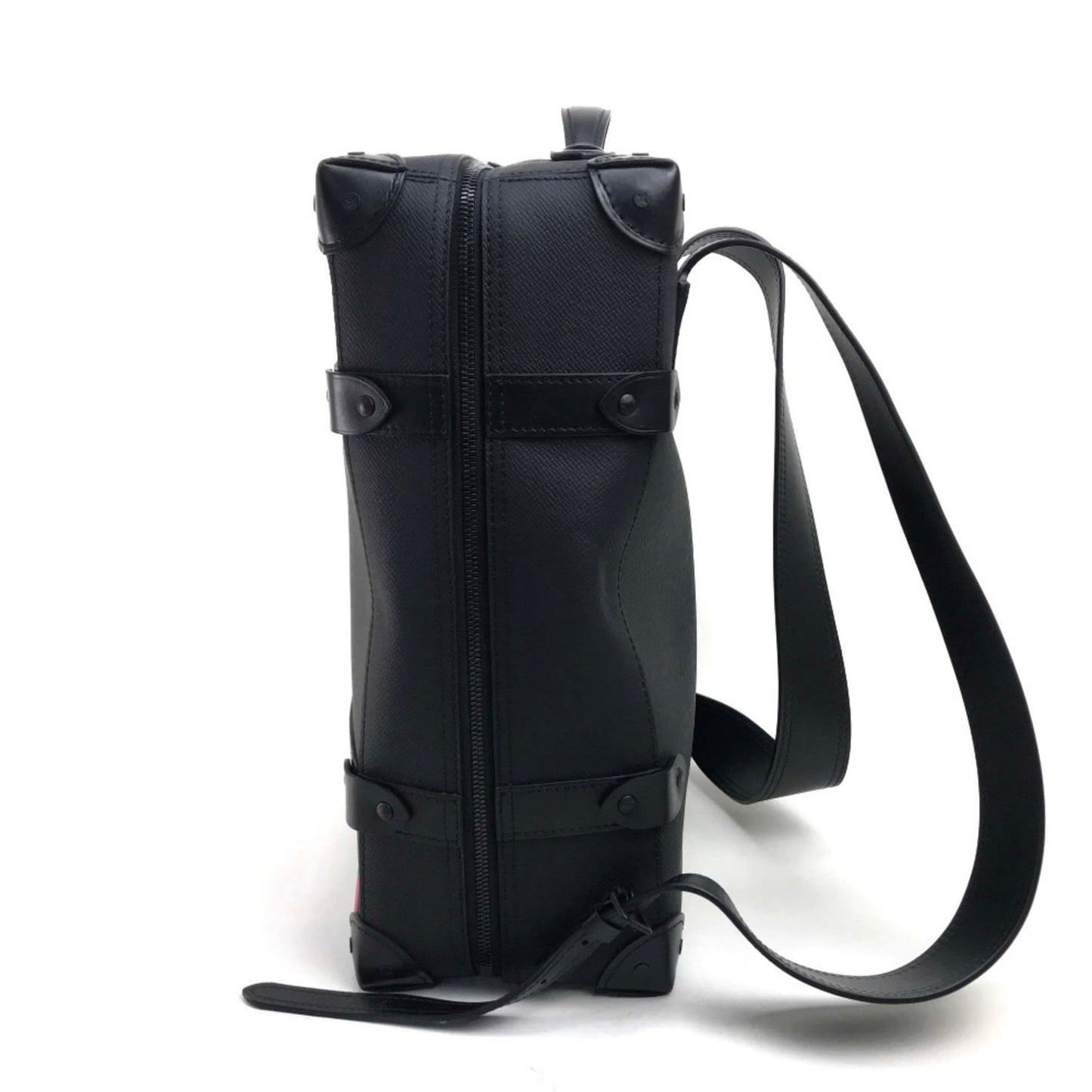 LOUIS VUITTON M30337 Taiga Rainbow Soft Trunk Backpack PM, Leather, Men's, Black