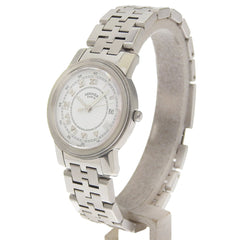 Hermès Carrick Women's Stainless Steel Quartz Watch with Analog Display and White Dial — Good