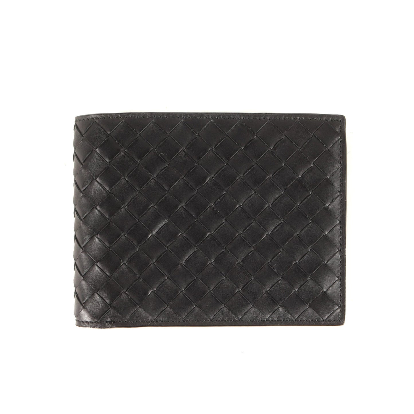 BOTTEGA VENETA Intrecciato Leather Wallet (180265 V4651) Black Men's