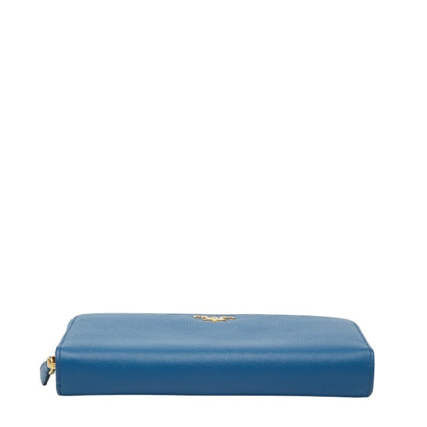 Prada Logo Long Wallet 1M1348 Blue Saffiano Leather Women's PRADA