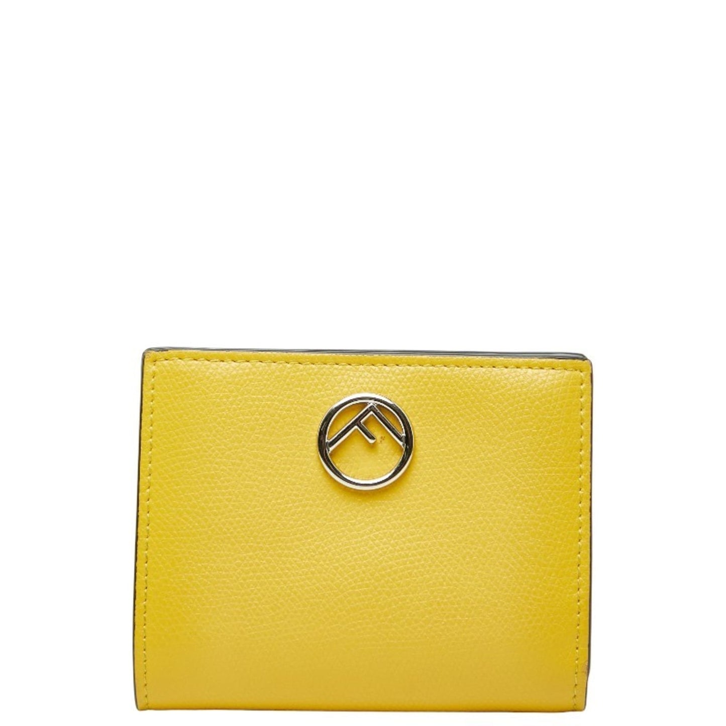 Fendi F Is Bifold Wallet 8M0387 Yellow Leather Women's FENDI