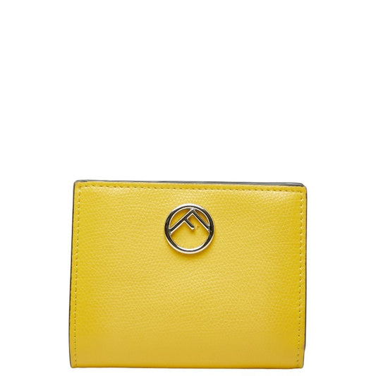 Fendi F Is Bifold Wallet 8M0387 Yellow Leather Women's FENDI