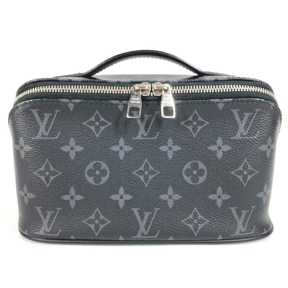 LOUIS VUITTON M11508 Monogram Eclipse Toiletry Bag, Pouch, Second Clutch Handbag, Canvas, Men's, Black — Like New