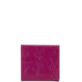Saint Laurent YSL logo wallet/coin case, purple leather, women's, SAINT LAURENT