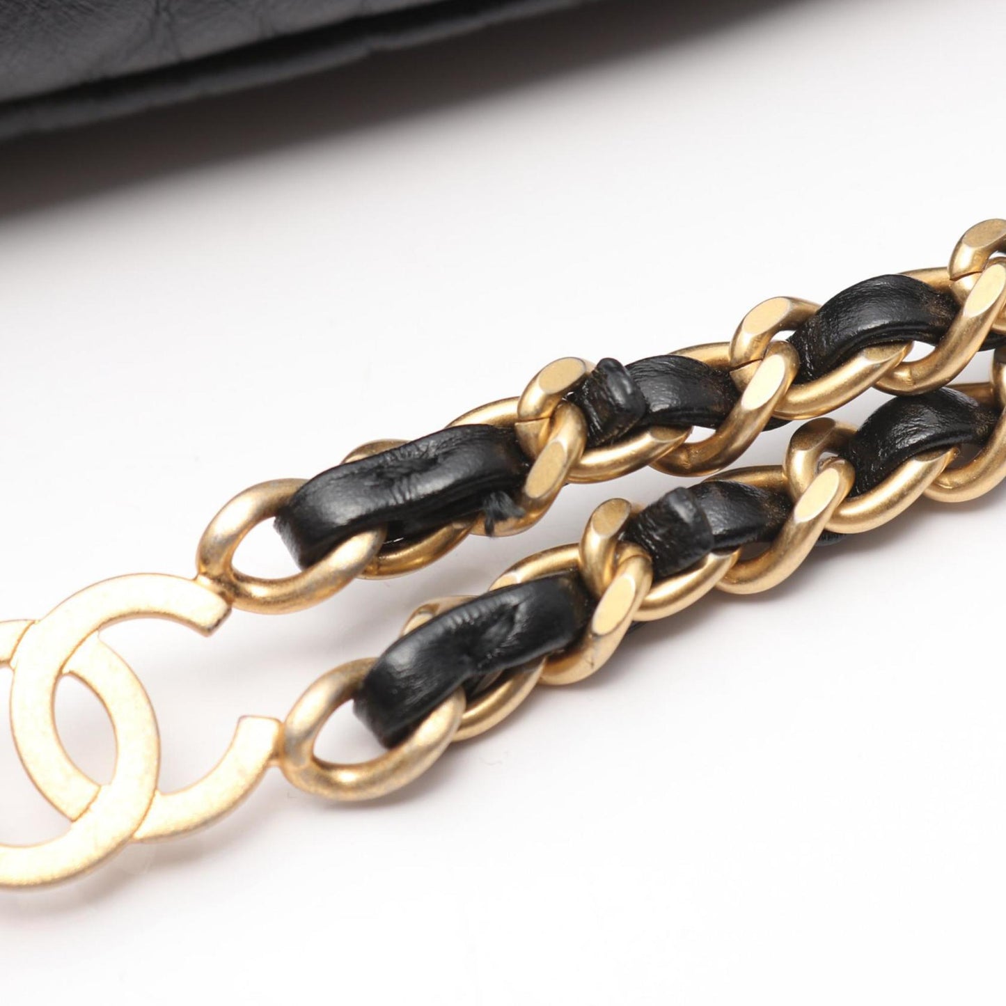 CHANEL 22 Large Backpack, Leather, Women's, Black, AS3313