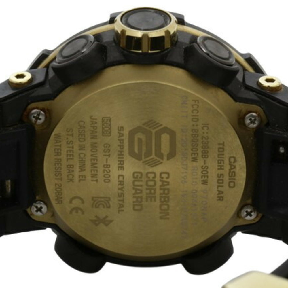 CASIO G-SHOCK G-STEEL GST-B200X-1A9JF Men's Watch, Black Carbon Fiber, Stainless Steel, Resin, Bluetooth, Solar, Analog-Digital — Good