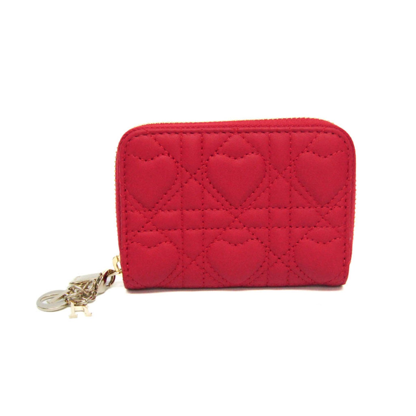 Christian Dior Lady Dior S0985ONHG Women's Leather Coin Purse/coin Case Red Color