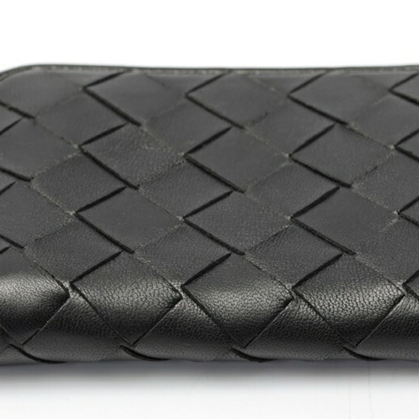 Bottega Veneta Coin Purse 600874 Intrecciato Calf Leather Black S-159430