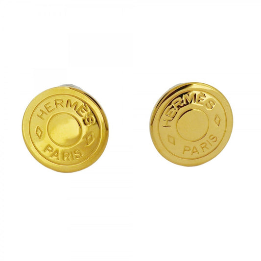 Hermes Serie Earrings, GP Plated Gold, Women's