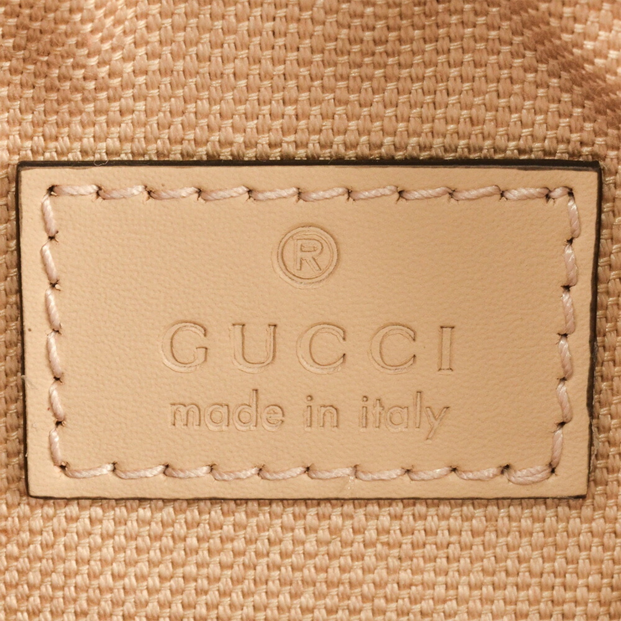 Gucci GG Super Mini 2-Way Handbag Guccissima Leather 790130 Beige — Like New
