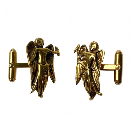 CHANEL Men's Angel Cufflinks, Gold, Vintage