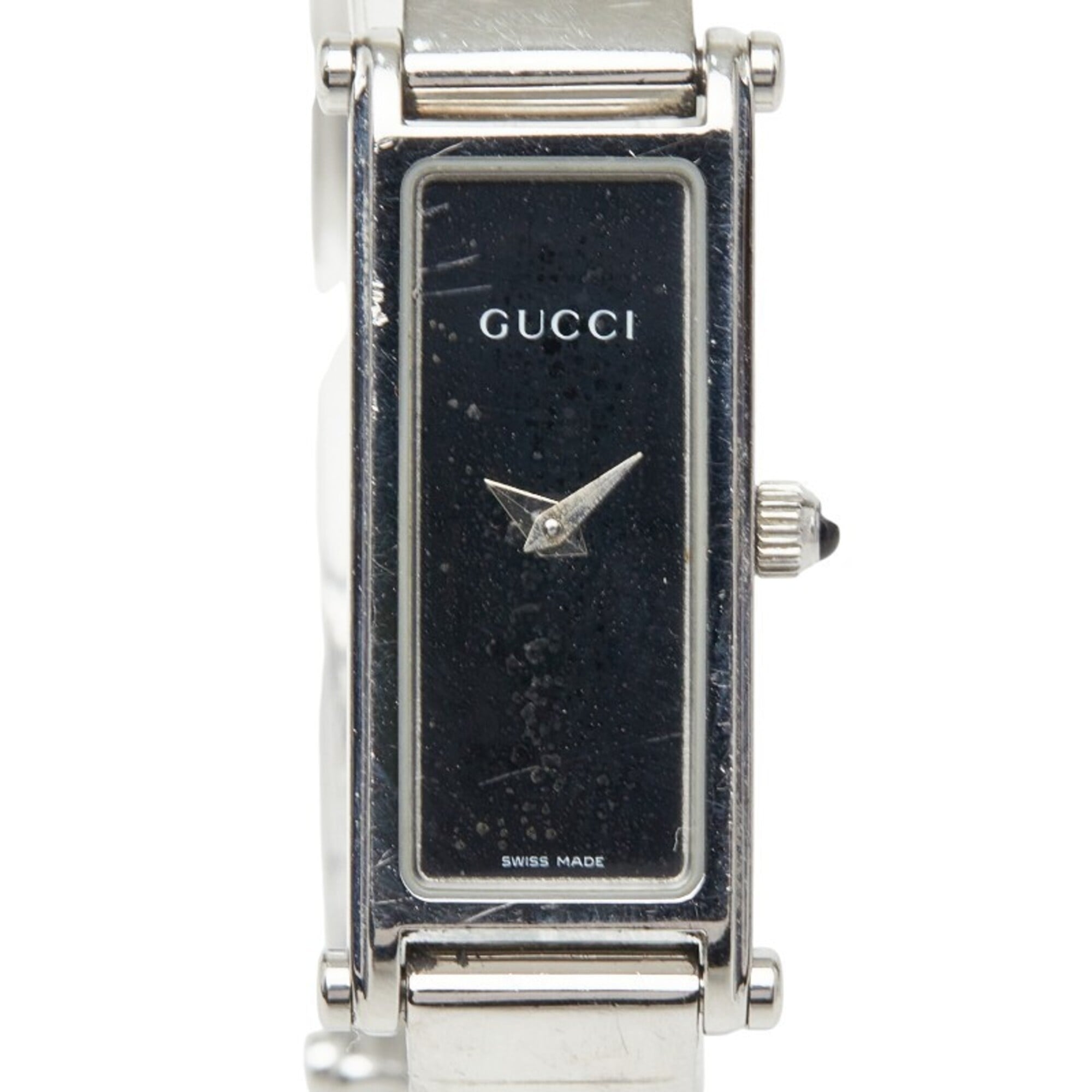 Gucci Bangle Watch 1500L Quartz Black Dial Stainless Steel Women's GUCCI — Good