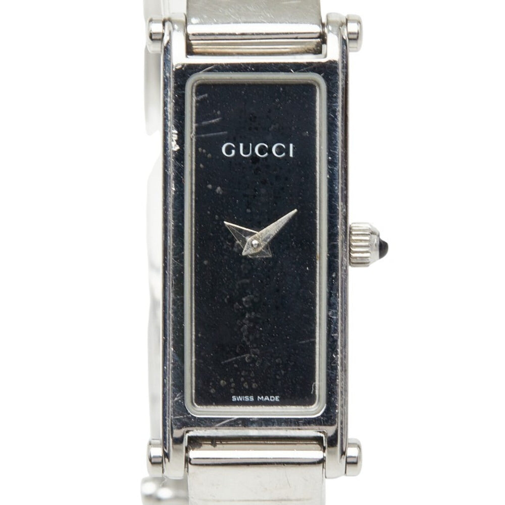 Gucci Bangle Watch 1500L Quartz Black Dial Stainless Steel Women's GUCCI — Good