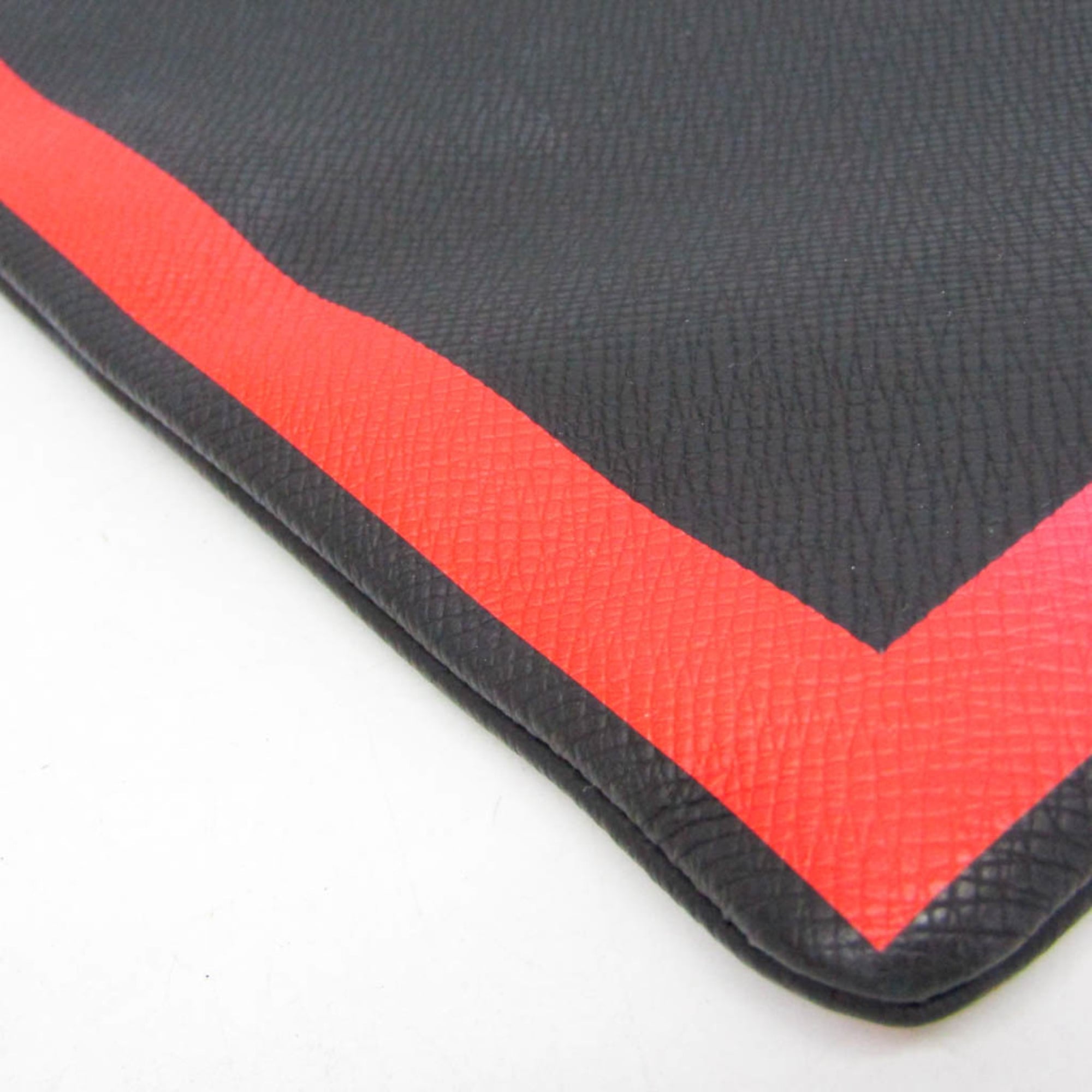 Louis Vuitton Taiga Rainbow Pochette M30347 Men,Women Clutch Bag Black,Multi-color — Like New