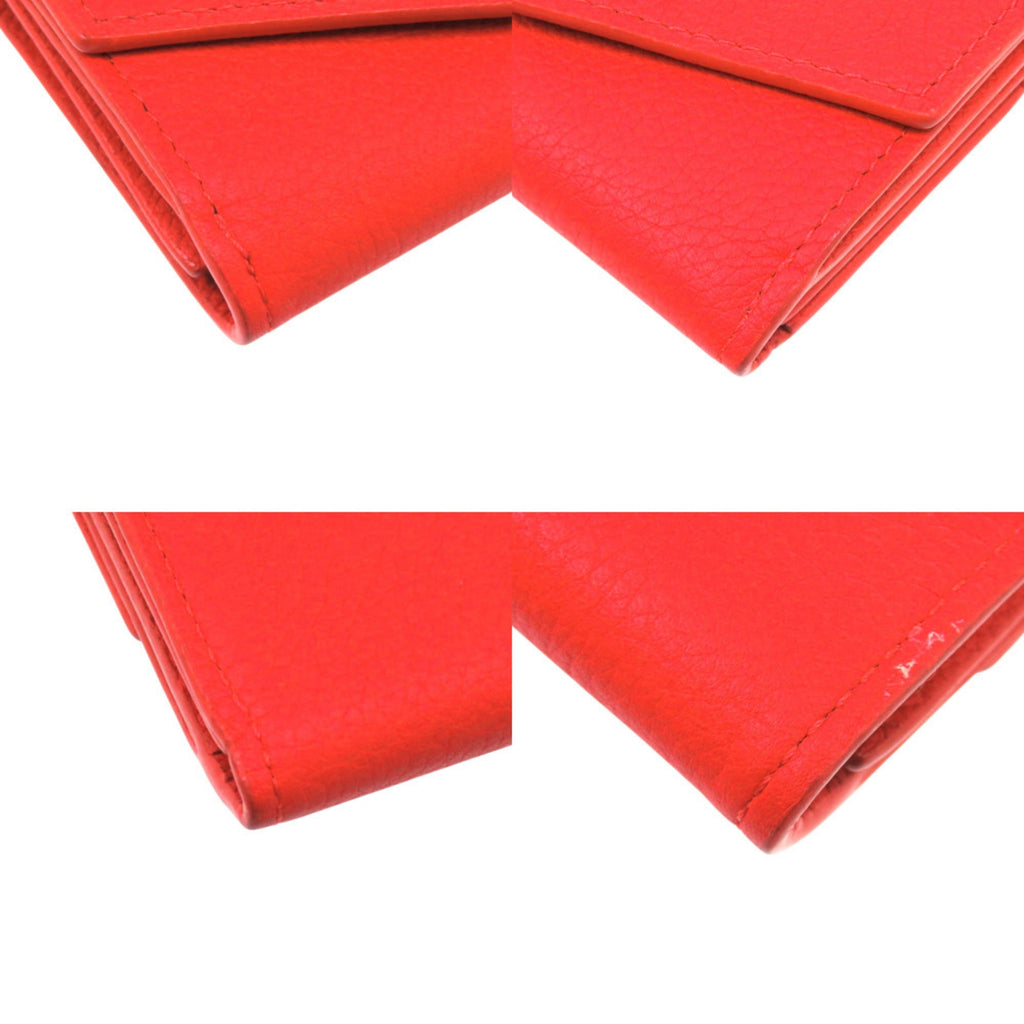 Like new Louis Vuitton Portefeuille Rock Mini M67860 Leather Red Tri-fold Wallet LV 1671 LOUIS VUITTON