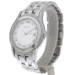 Gucci G-Class Watch 5500M Stainless Steel Quartz Analog Silver Dial Men's — Good
