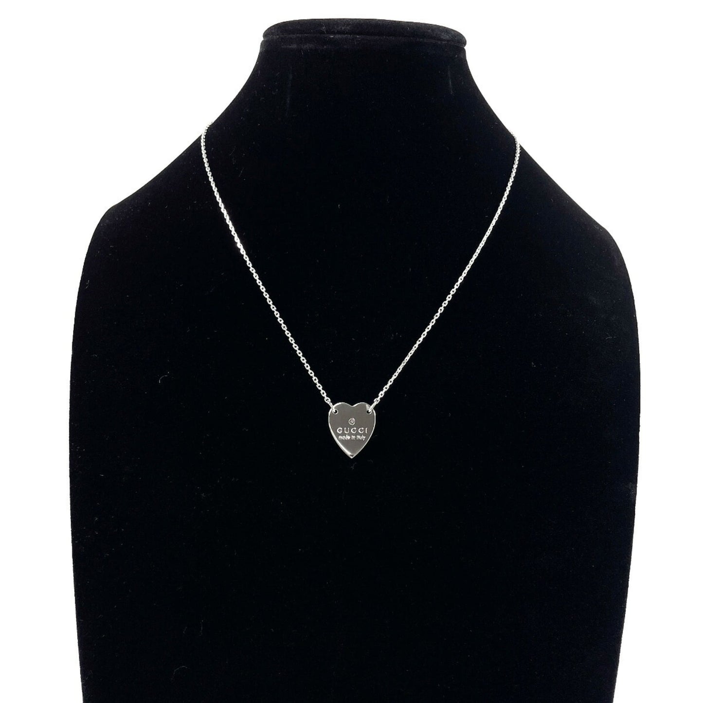 GUCCI Trademark Heart 223512 J8400 8106 Necklace Silver 925 Women's