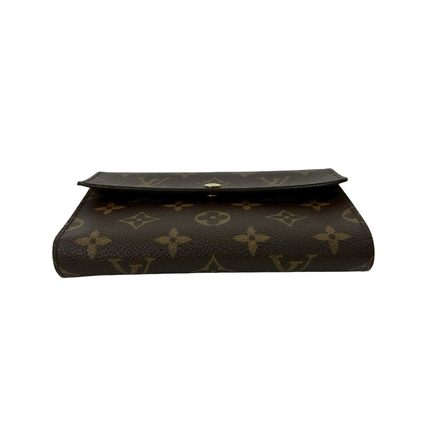 LOUIS VUITTON Porte Tresor Etui Papier Monogram Leather Tri-fold Wallet, Brown, 43625