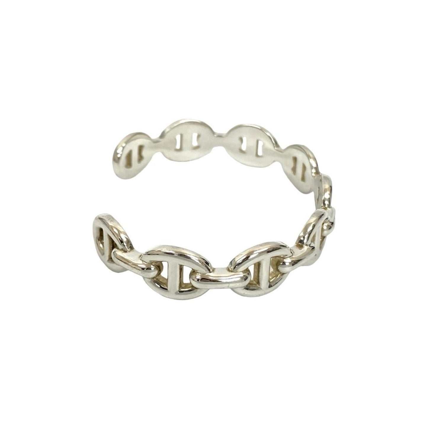 HERMES Chaine d'Ancre Anchaîne Bangle Bracelet in Silver 925 (34216)