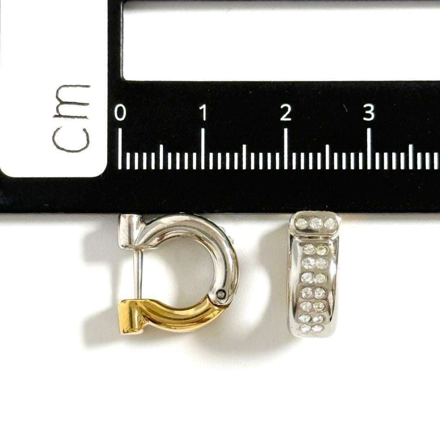 Salvatore Ferragamo Ferragamo Women's Gancini Crystal Hoop Earrings