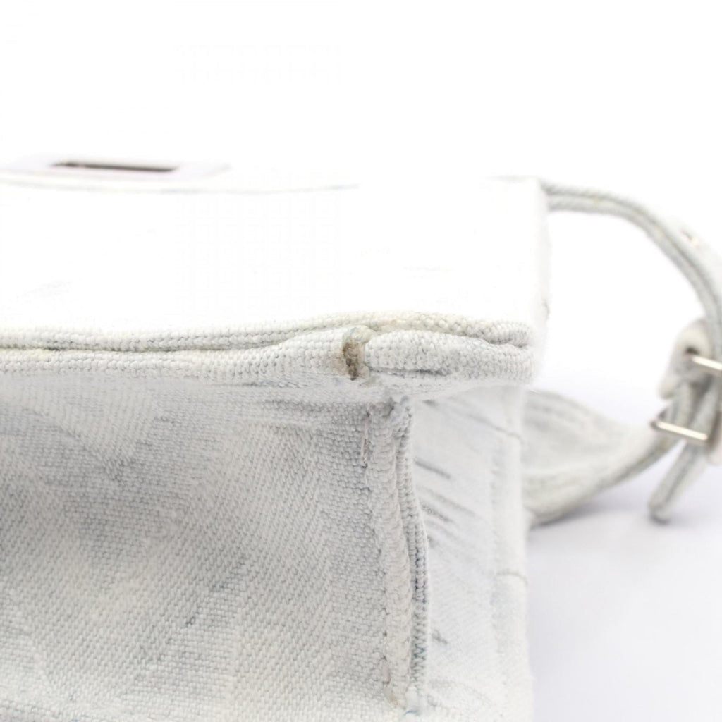 Fendi x Marc Jacobs Peekaboo Iseeu Small Handbag in Denim and Leather, Women's, Blue White, 8BN327 ANYB