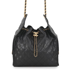 Chanel Chain Shoulder Bag CHANEL25 Medium Coco Mark Matelassé Caviar Skin AS5311 CHANEL Black Handbag Women's — Like New