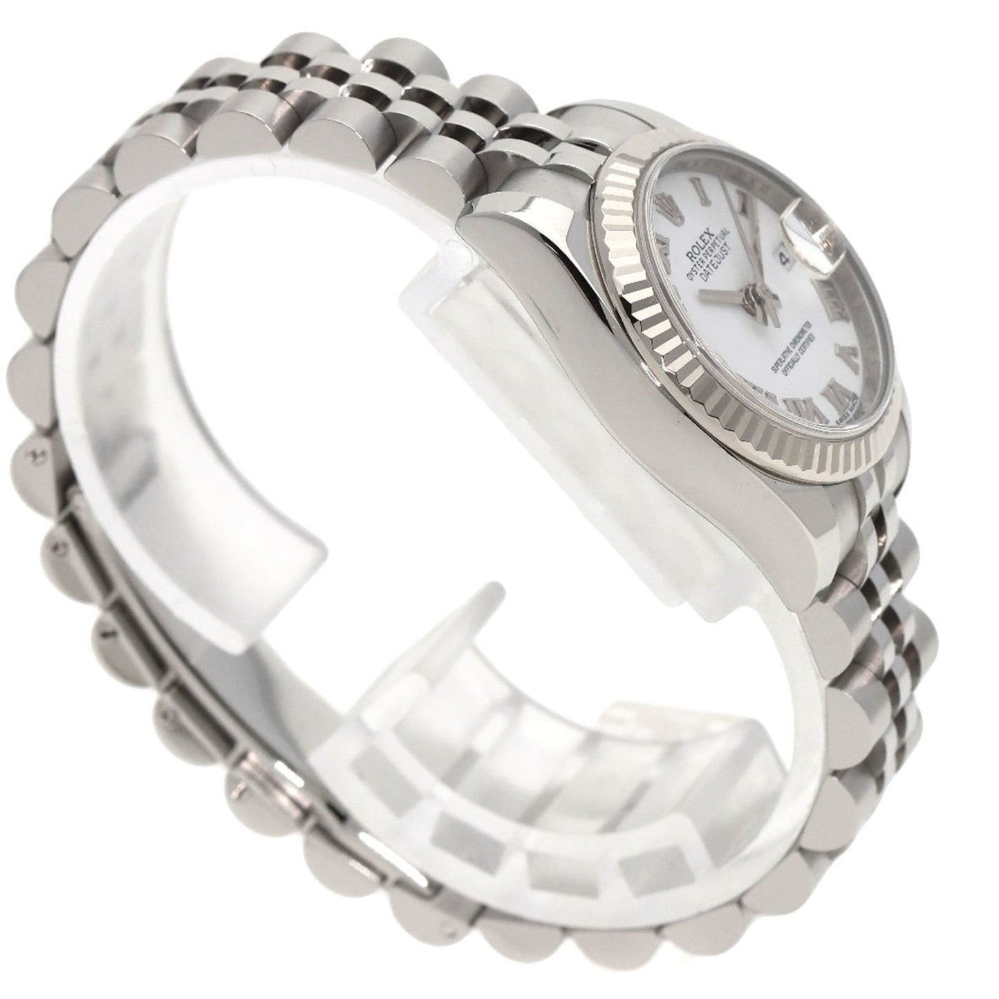 Rolex 179174 Datejust White Roman Watch Stainless Steel/SS/K18WG Ladies ROLEX