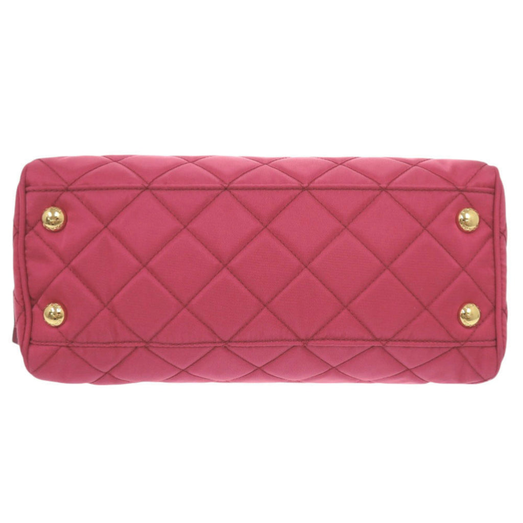 Excellent condition Prada quilted nylon pink chain shoulder bag 1592PRADA
