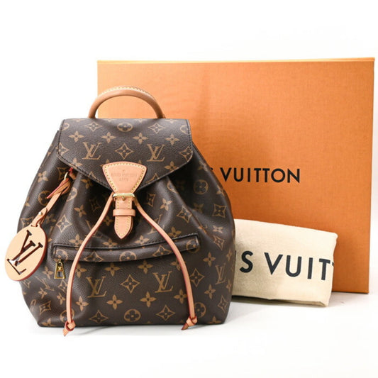 LOUIS VUITTON Montsouris NM PM Monogram Leather Backpack, Brown, with IC Chip, M45501