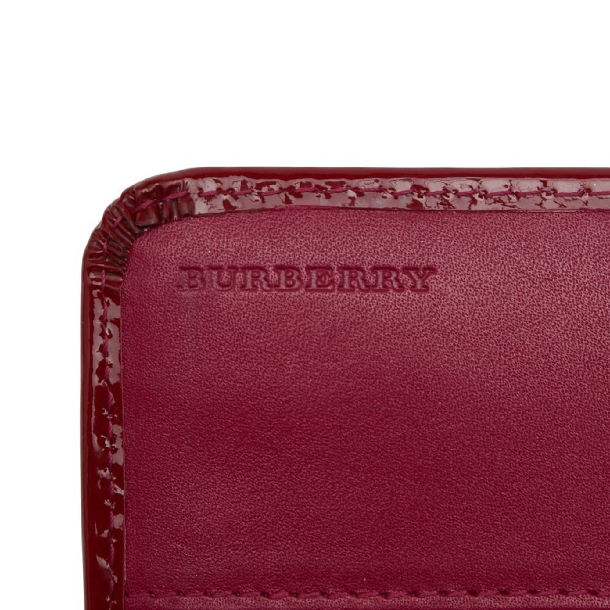 Burberry Nova Check Long Wallet in Red and Beige Leather for Women