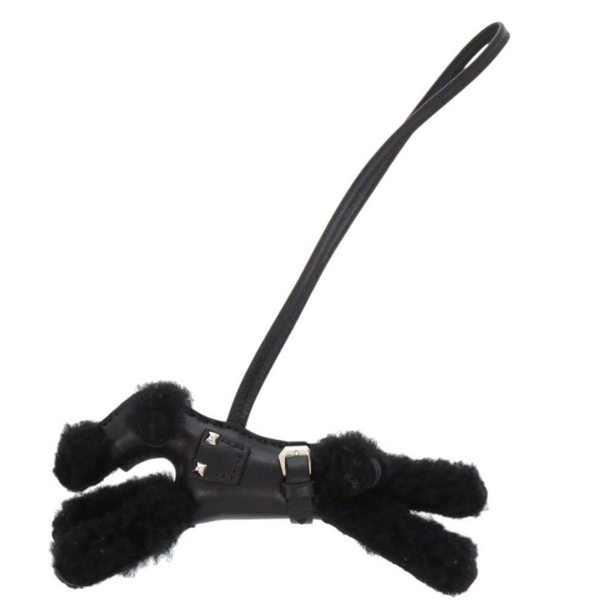 Hermes Badi So Black Mouton Agneau Milo B Stamp (2023) Accessory Bag Charm 0278 HERMES — New - Store Return