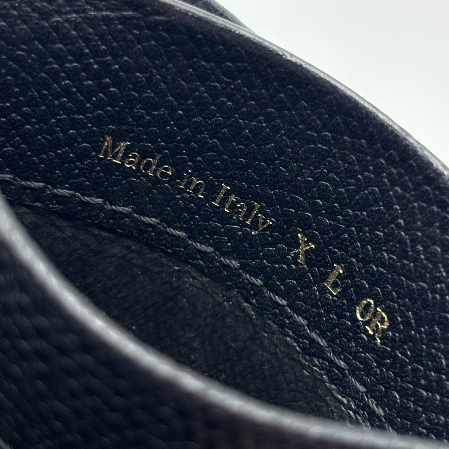 Valextra Wallet Double Money Clip Leather Black Coin Purse Billfold