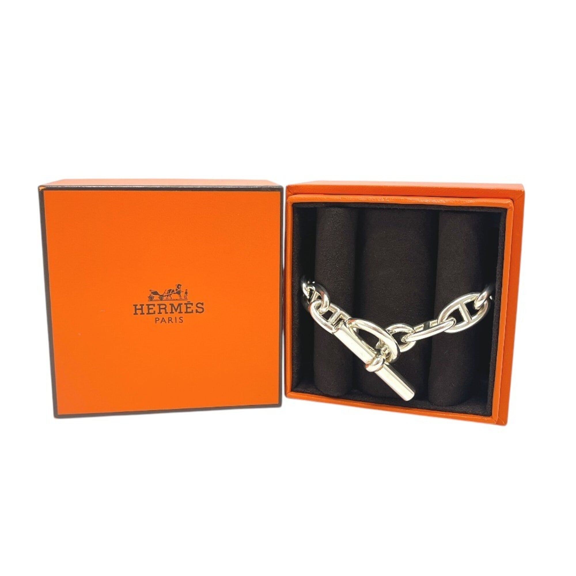 HERMES Chaine d'Ancre GM 13-link Bracelet SV925 Men's Women's Silver — New