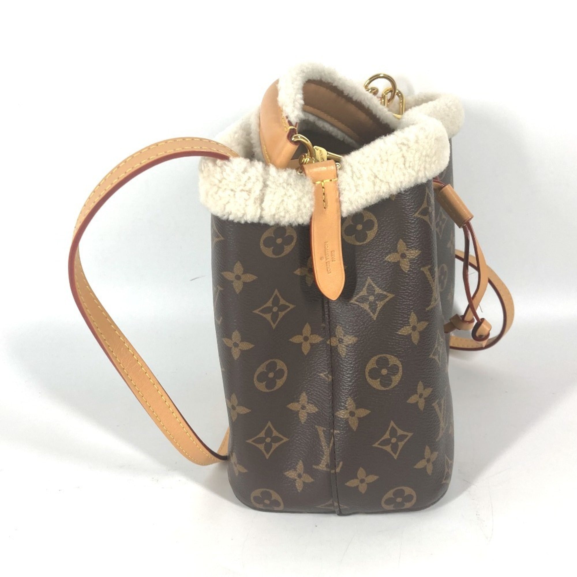 LOUIS VUITTON M46319 Monogram NeoNoe BB Bag, Handbag, Fur Shoulder Canvas, Women's, Brown, MO-241020-9 — Like New