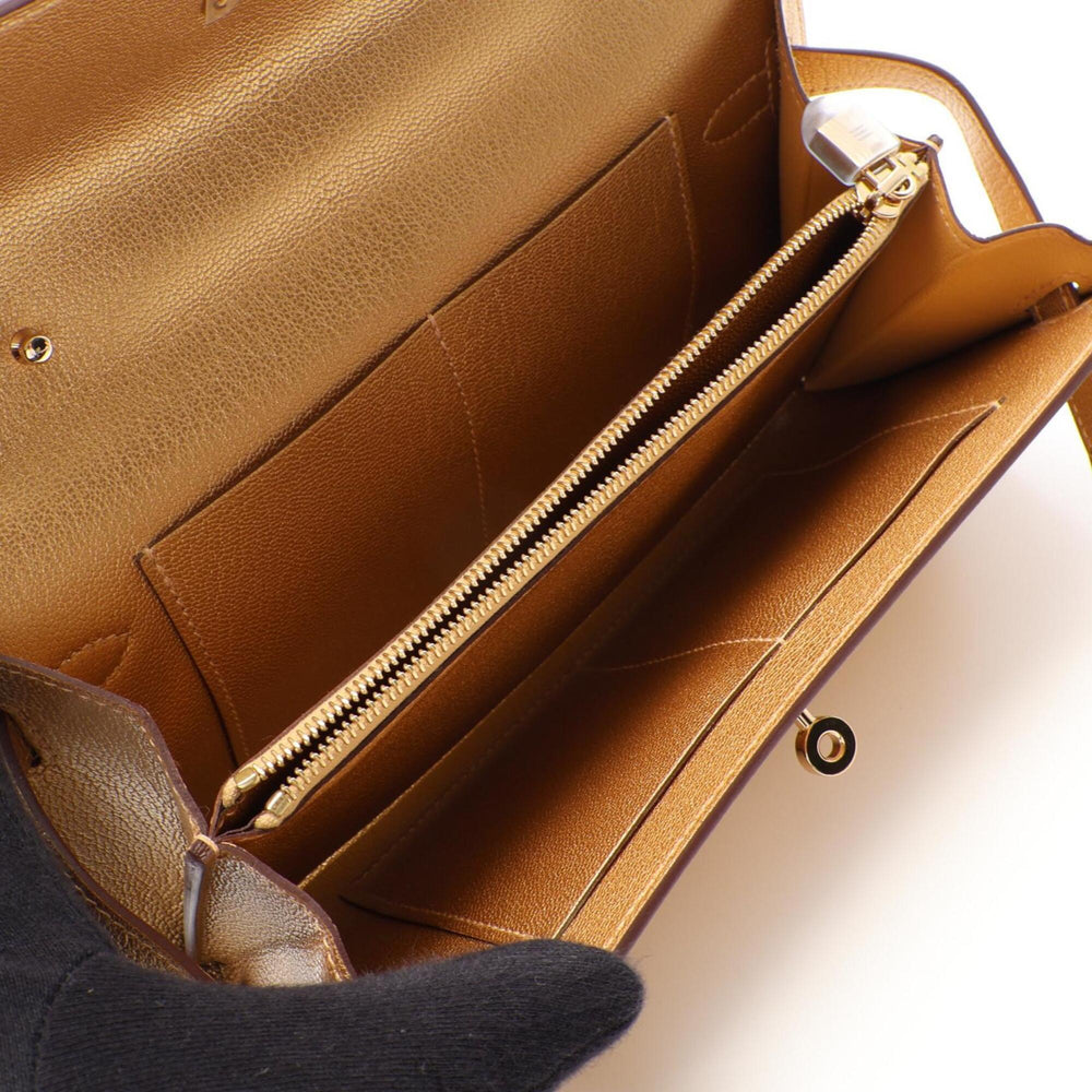 Hermes Kelly To Go Dore Shoulder Bag/Handbag, Chevre Shamkira Leather, Women's, Gold Tone — New - Store Return