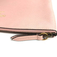 GUCCI 460187 Logo BEE Animalier Bee Bag Second Handbag Pouch Clutch Leather Men's Women's Pink Like New — Like New