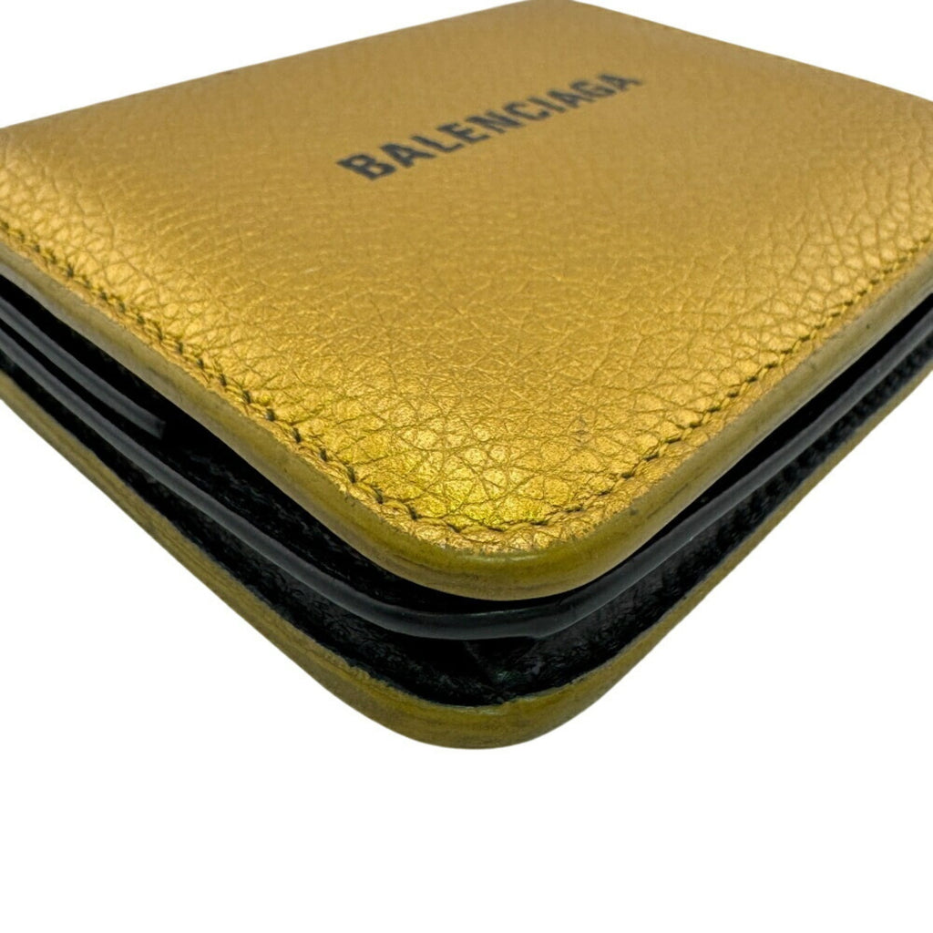 BALENCIAGA Everyday Compact Wallet, Bi-fold Gold, Unisex