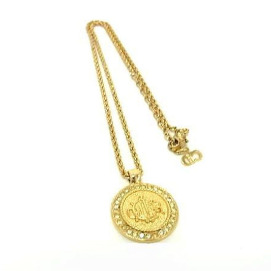 Christian Dior Women's Gold Metal Rhinestone Necklace