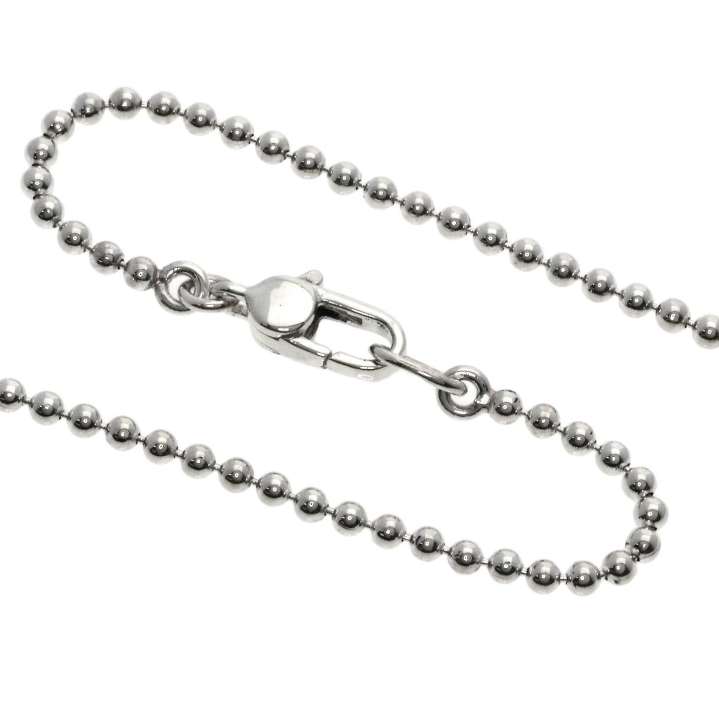 GUCCI Plate Necklace Silver Women's