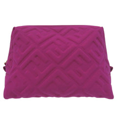 Like new Fendi Beauty Pouch with FF logo and Zucca pattern, 8N0171, Polyamide, Purple, 0677, FENDI — Like New
