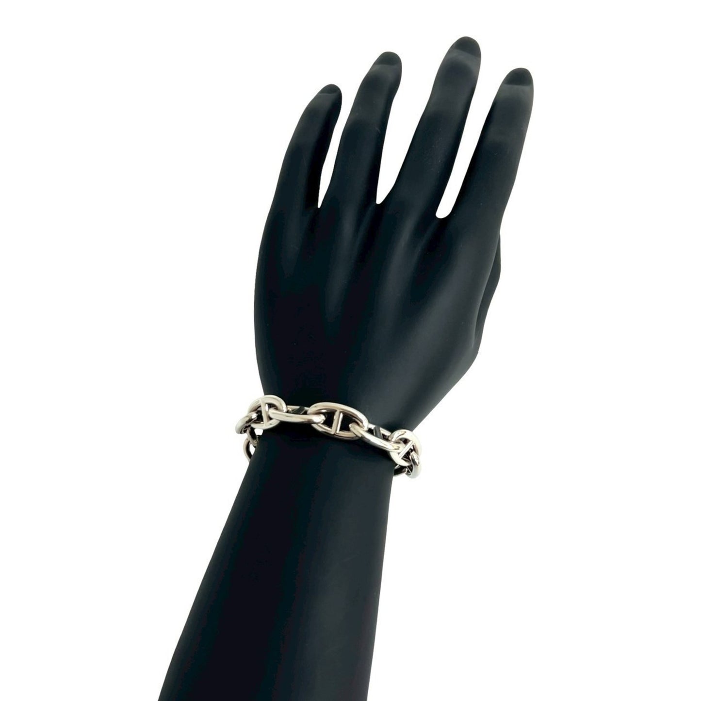 HERMES Chaine d'Ancre GM 11-link Sterling Silver 925 Chain Bracelet/Bangle, Silver, 80784